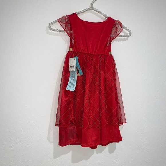 Disney Princess plaid red dress tulle age‎ 2 new  Cinderella Jasmine Snow White - Picture 3 of 12